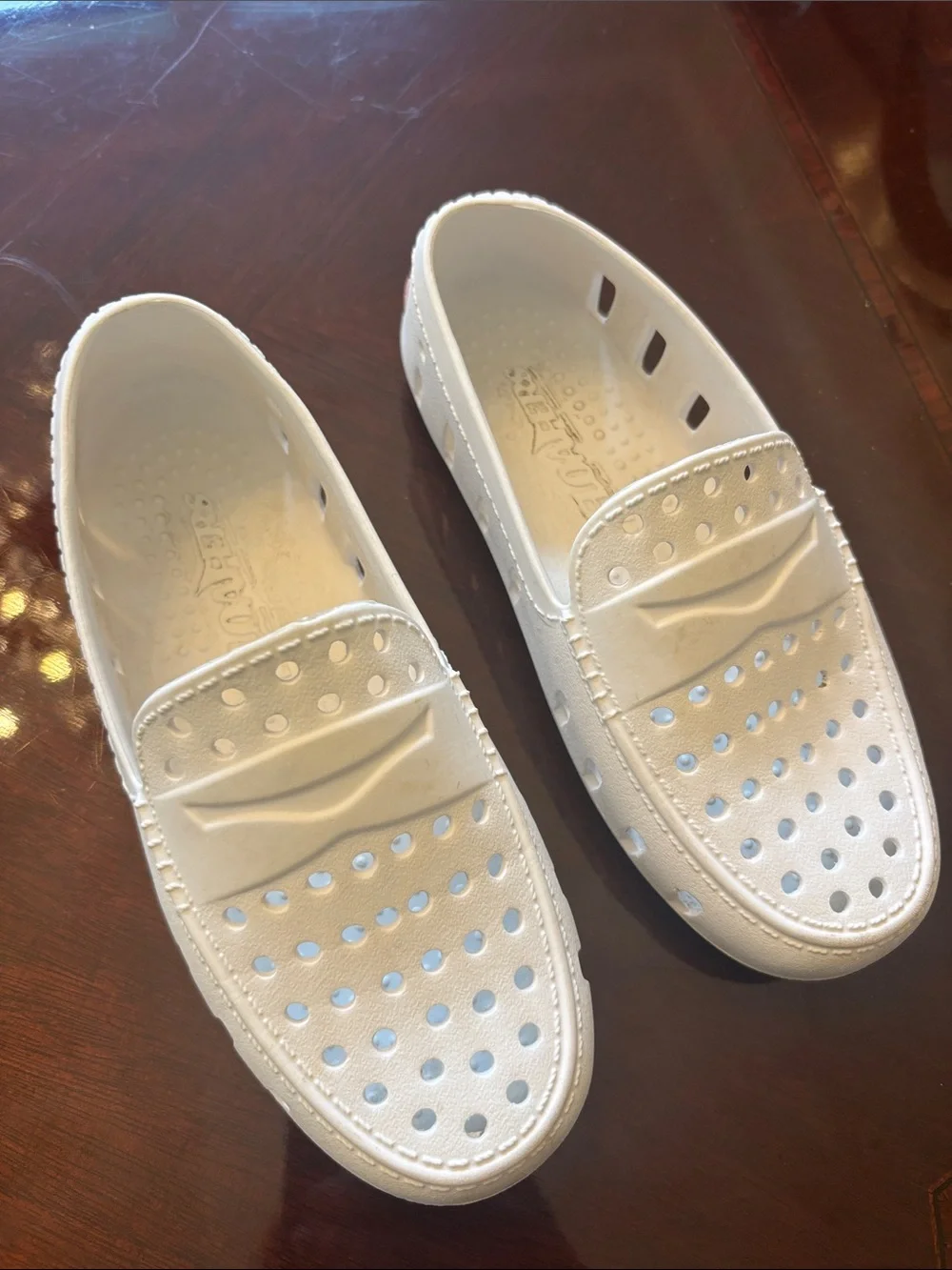 Floaters size 1 Kids White Ventilated Slip-On Loafers